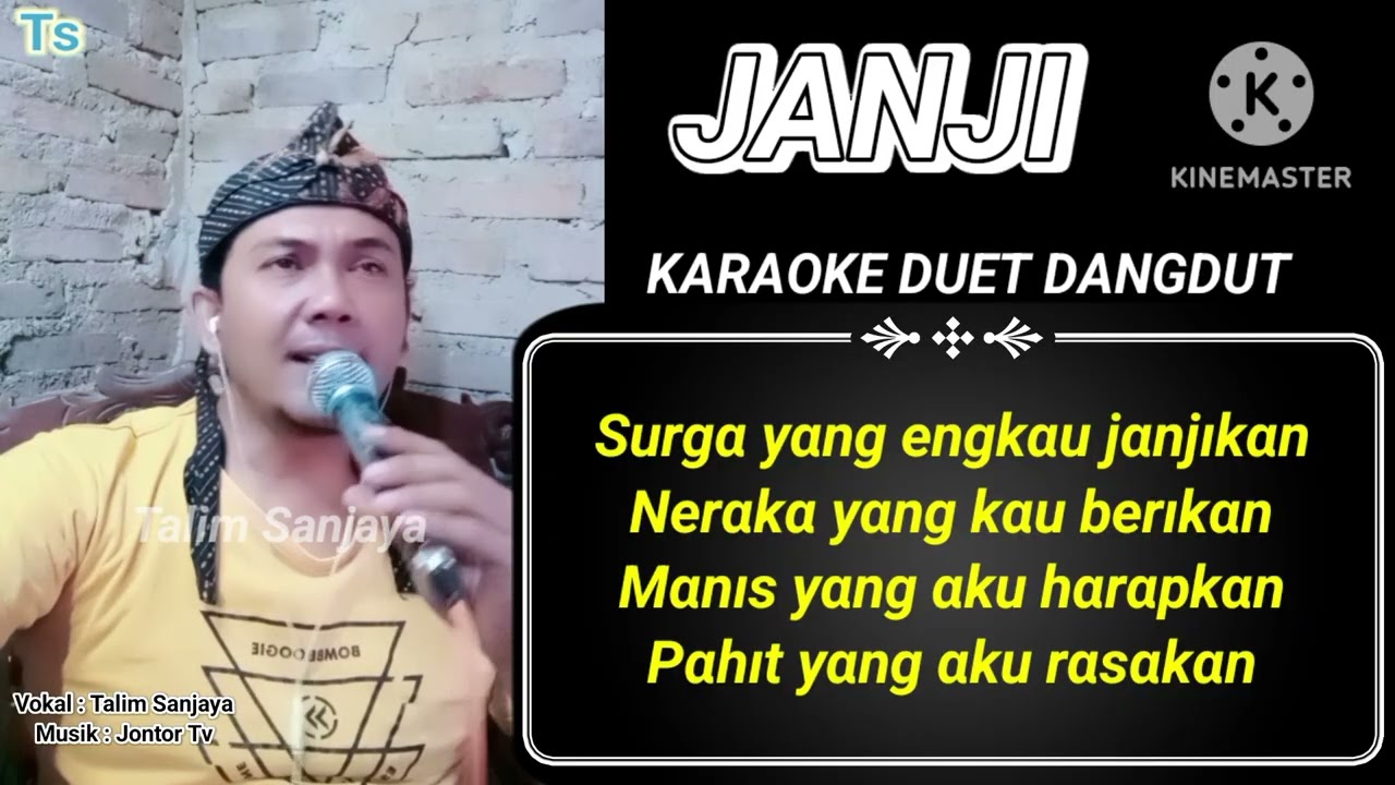 JANJI (Evi Tamala) KARAOKE DUET DANGDUT ~ Nyanyi bareng Talim Sanjaya 