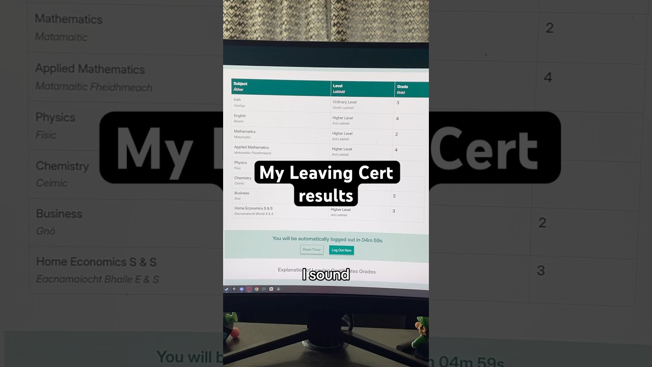 My Leaving Cert results #irish #leavingcert #result