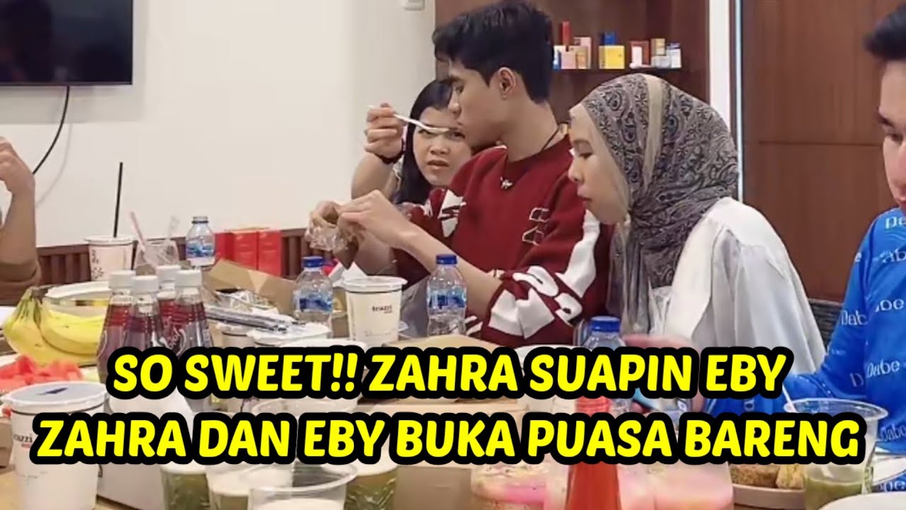 Bikin baper, zahra suapin eby saat buka puasa