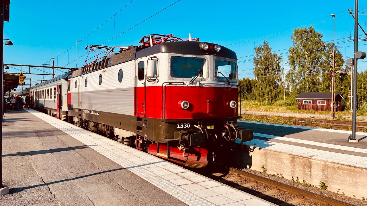 Mitfahrt im Nachtzug von Boden nach Stockholm-Ride the night train from Boden to Stockholm 