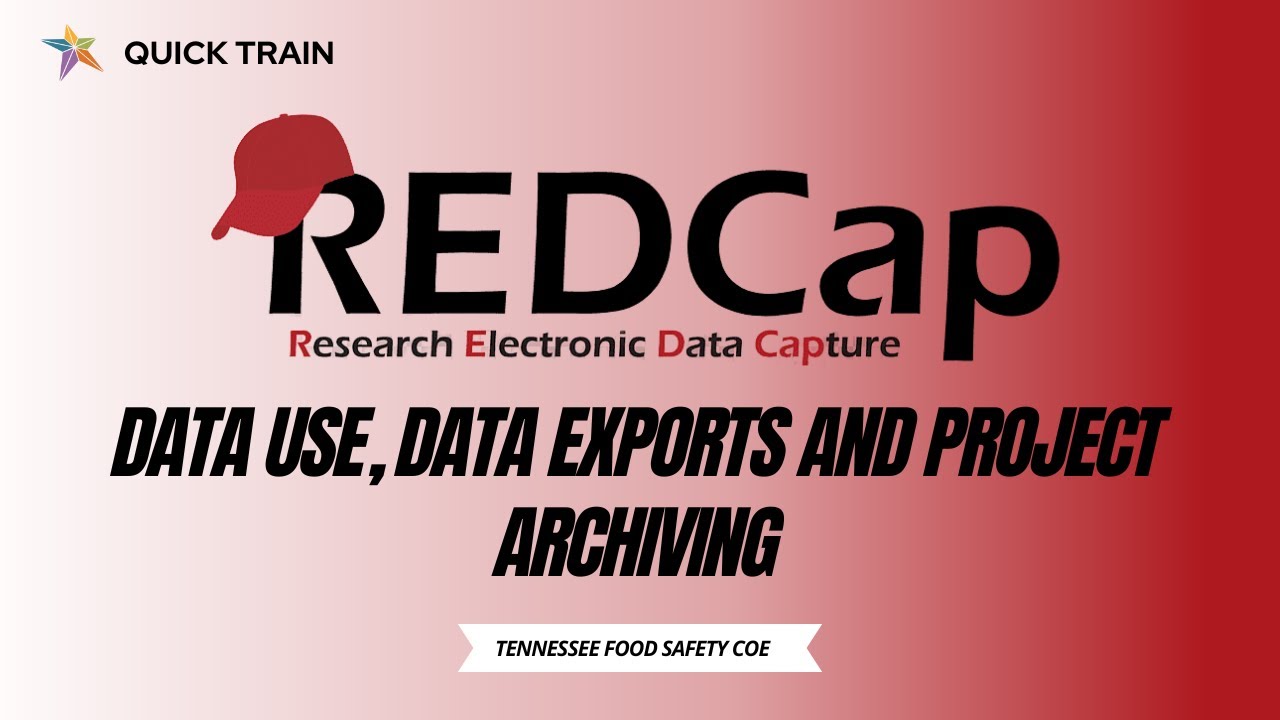 REDCap: Data Use, Data Exports and Project Archiving