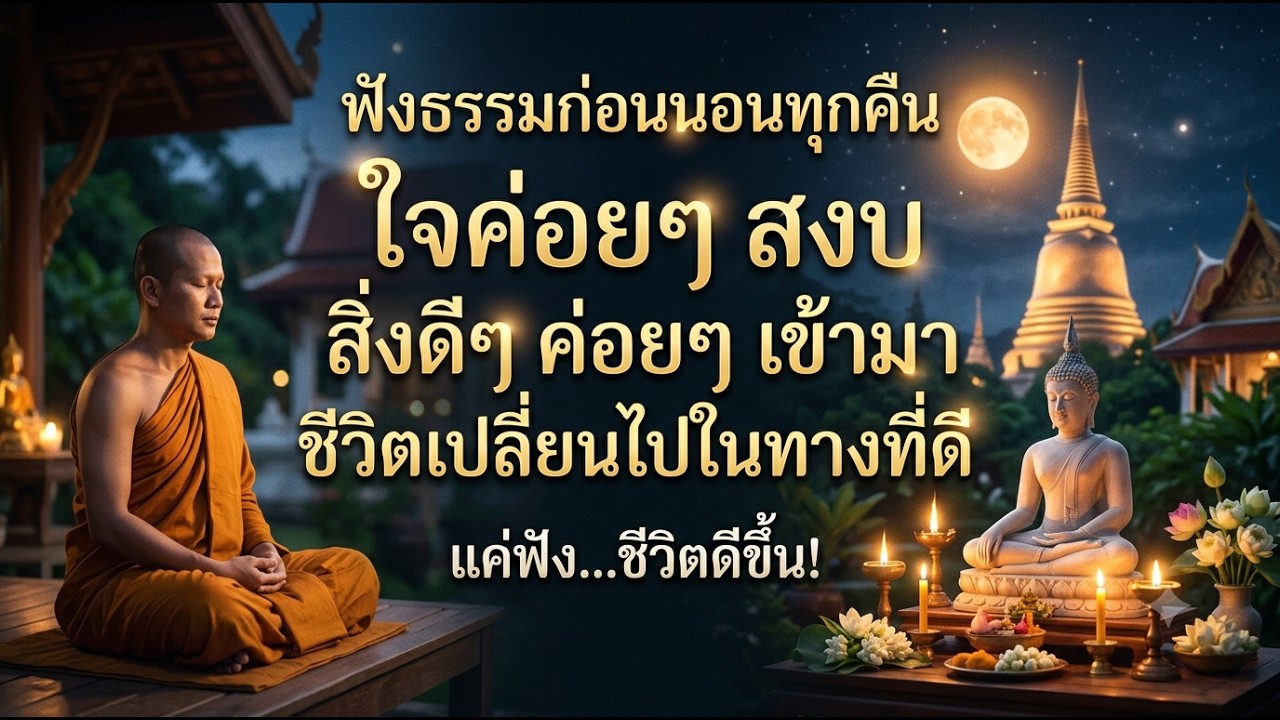 ฟังธรรมก่อนนอน รู้สึกได้ถึงสิ่งดี ๆ ที่กำลังเข้ามา ชีวิตค่อย ๆ ดีขึ้นและมั่งคั่งขึ้นทุกวัน