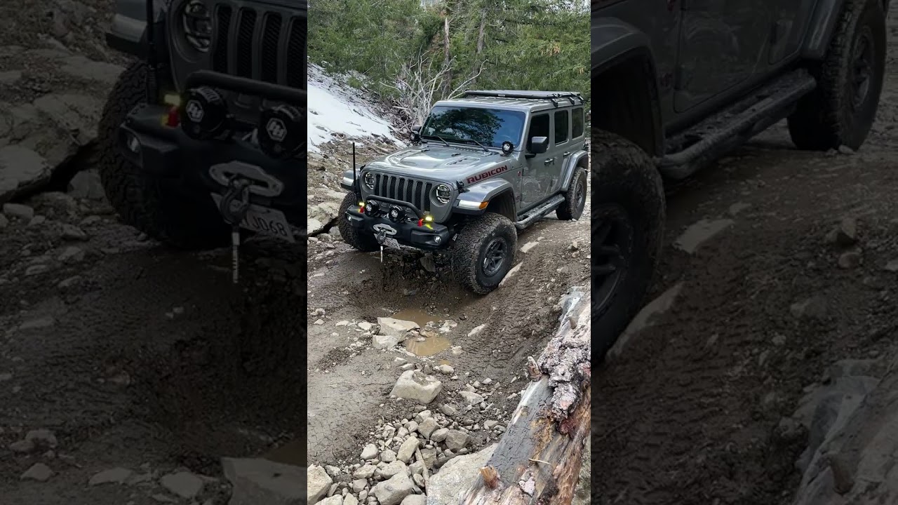 OFF ROAD TRAIL FLEX ON MY JEEP WRANGLER RUBICON #offroad #adventure #jeep #4x4 #explore #overlanding