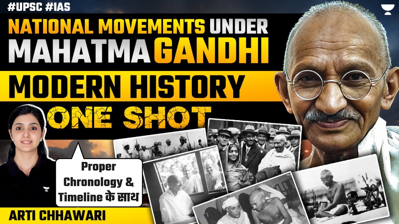 [Modern History] National Movements under Mahatma Gandhi in one Shot | Arti Chhawari | UPSC