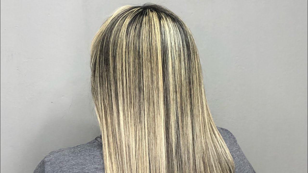 Selagem em cabelo com luzes