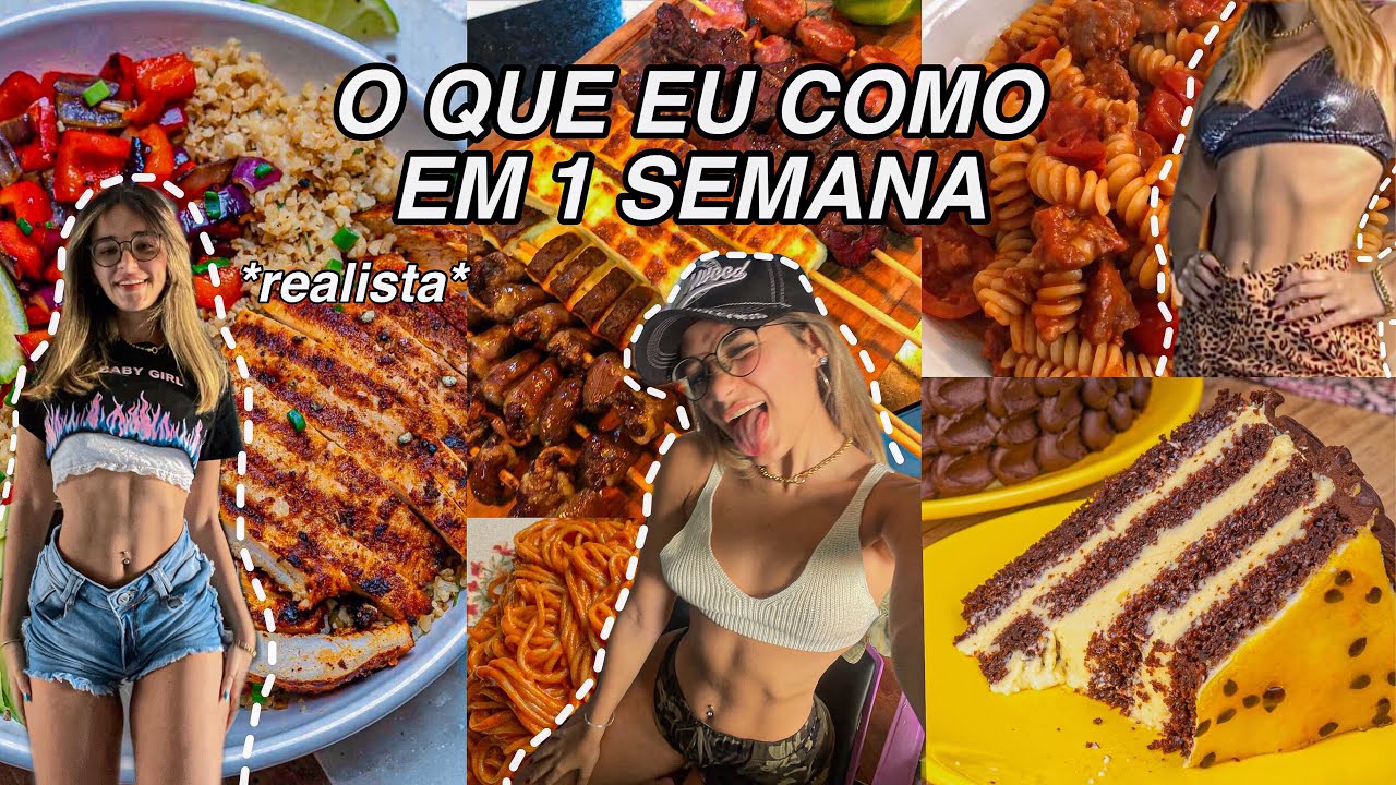 O QUE EU COMO EM 1 SEMANA | minha alimentação *100% real e balanceada* ✨