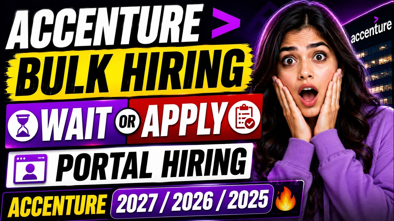 😨Accenture Bulk Hiring (Wait or Apply) | Portal Hiring | Accenture 2027/2026/2025 Hiring