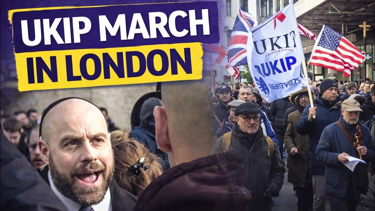 Марш партии UKIP в Лондоне &mdash; видео с протестов и уличные сцены.