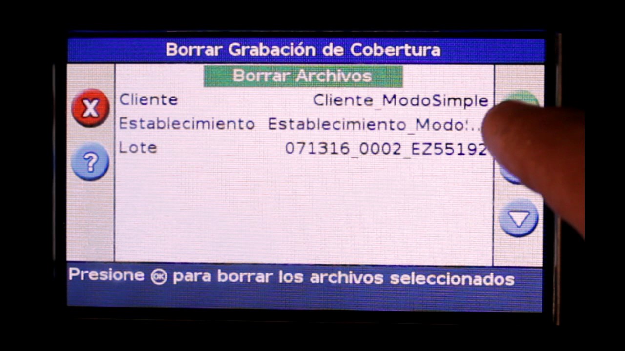 Trimble EZ 250 - Borrar Grabación de Cobertura
