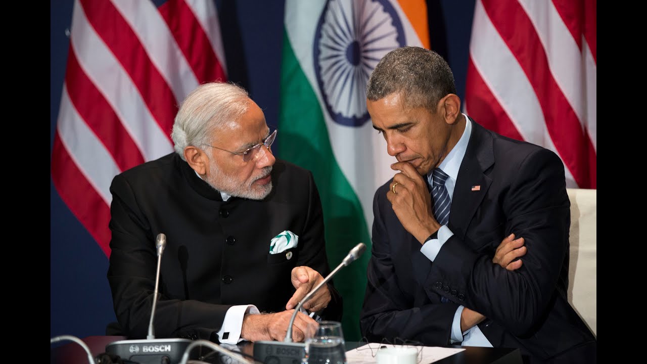 The President Meets with the Prime Minister of India in Paris