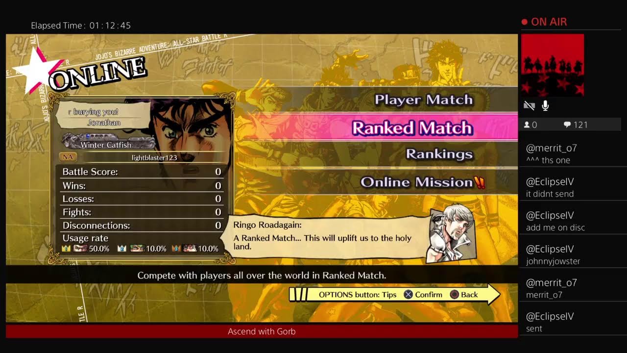 Jojo all star battle r experimenting stream crash 2