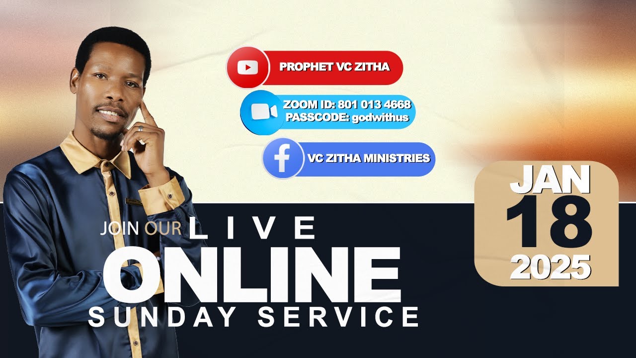 YOU ARE WATCHING LIVE ONLINE SUNDAY SERVICE WITH PROPHET V.C ZITHA - 18 JANUARY 2026