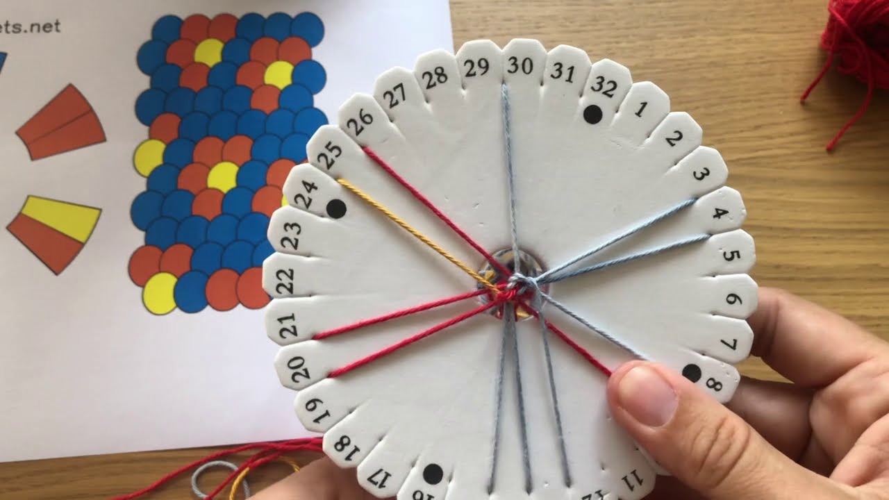 Tutorial: Kumihimo patroon lezen, Bloemenbandje knopen / vlechten