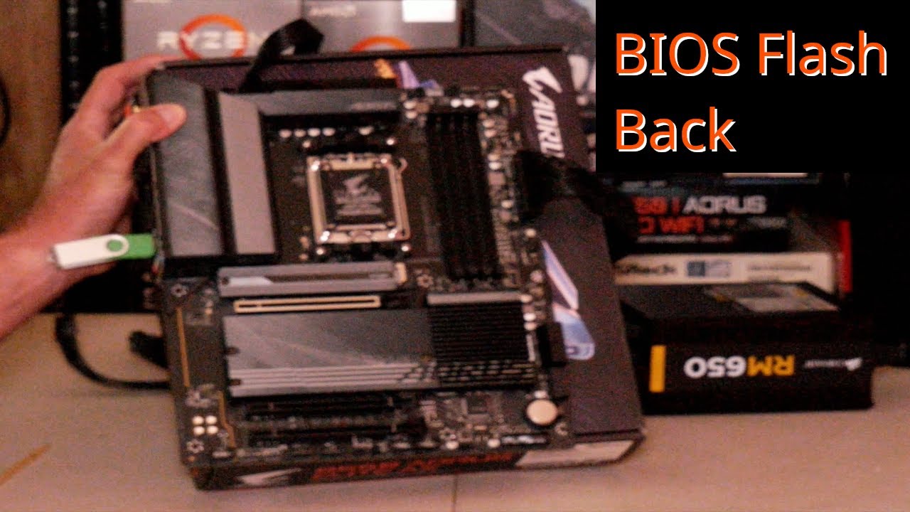 Как использовать кнопку BIOS Flash Back на материнской плате GIGABYTE B650 AORUS ELITE AX. Обновл...