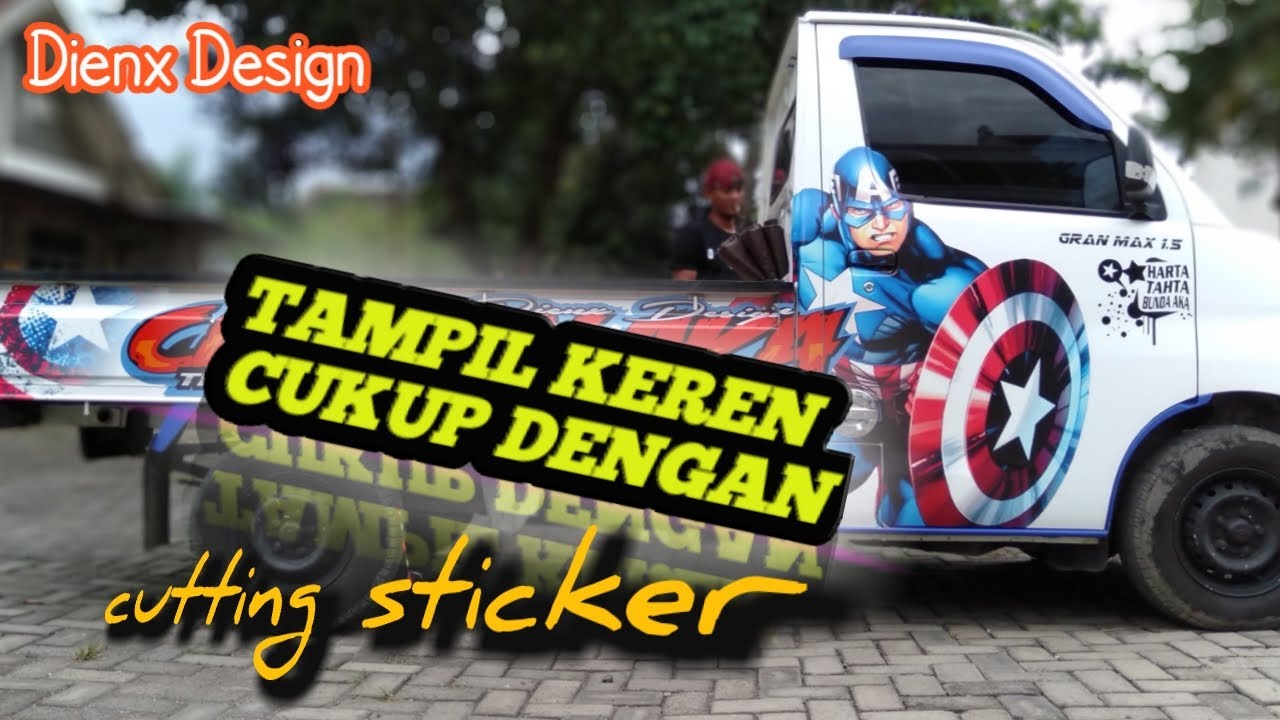 Cutting sticker pickup granmax mbois ll Captain America