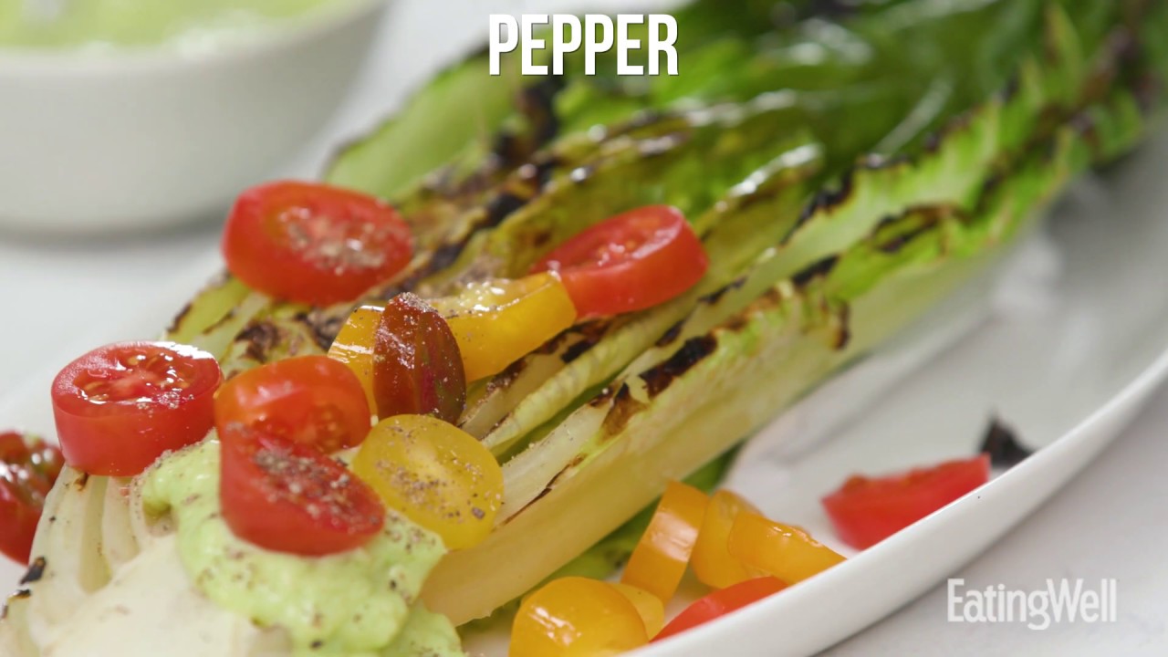 How to Make Grilled Romaine with Avocado-Lime Dressing | EatingWell