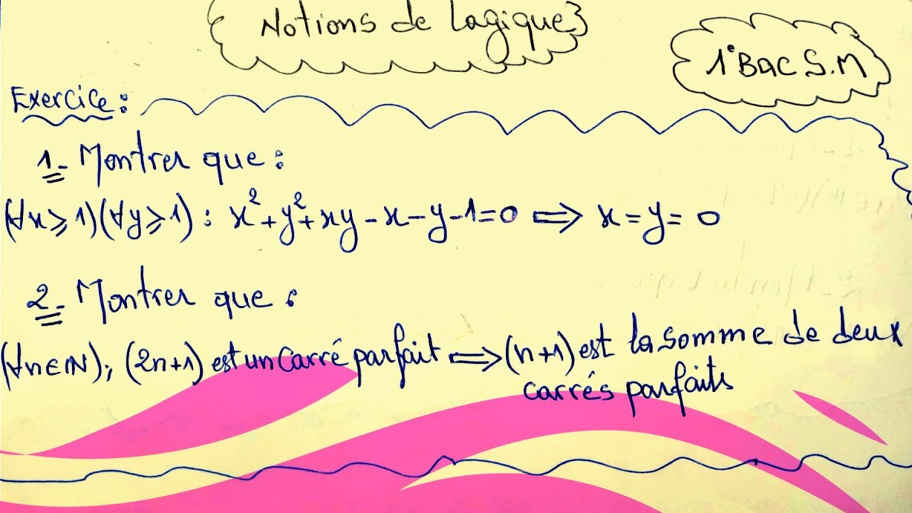 exercice : notions de logique 1 bac sm raisonnement par implication ou direct