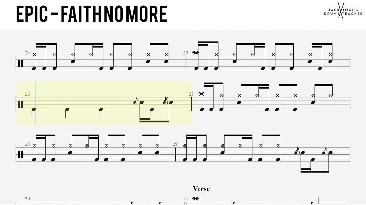 How to Play - Epic - Faith No More 🥁