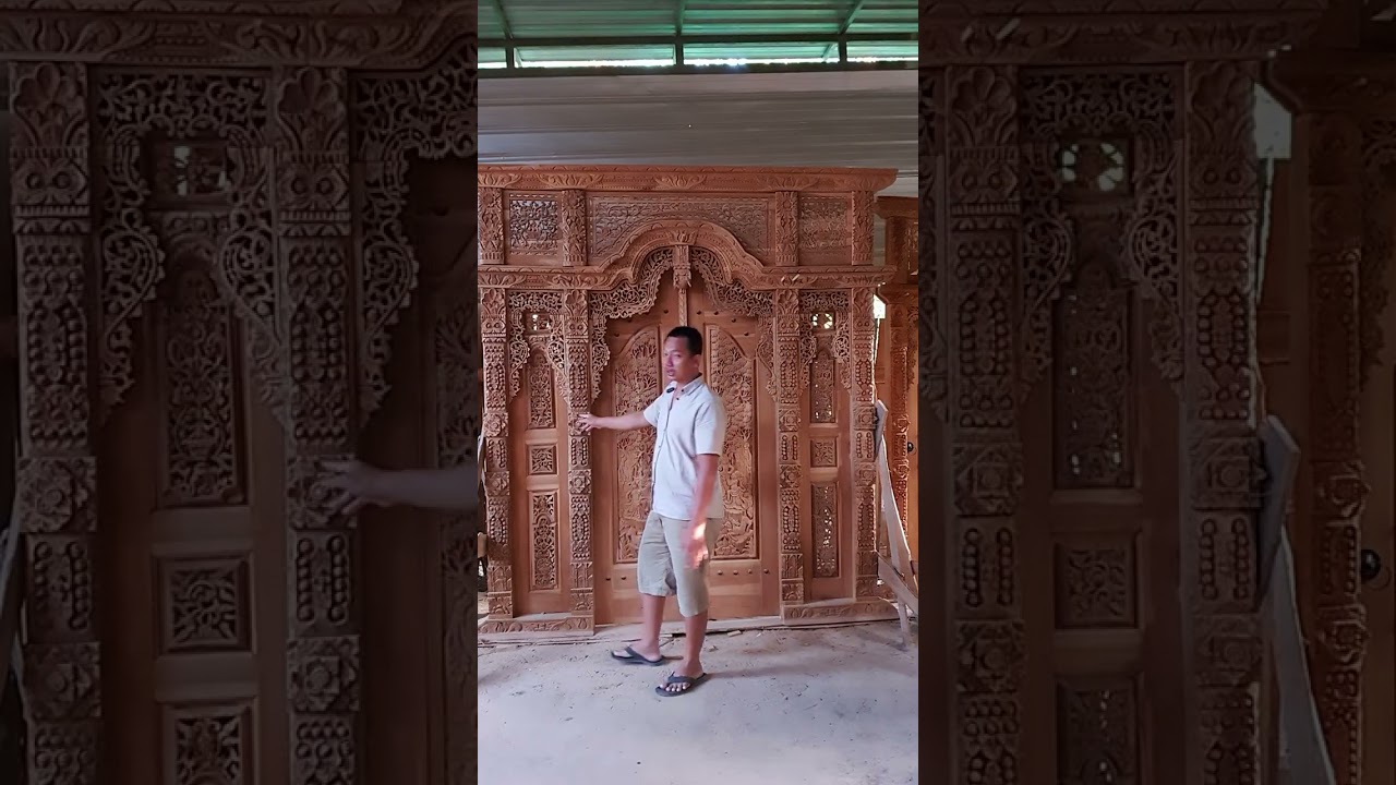 Pintu gebyok ukir relief lbr 250 t 265 lebar pintu 110 minat#wa 085291598221#pembayaran cod#