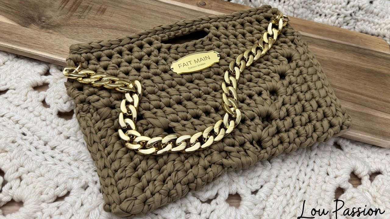 Tuto Crochet Débutant : Sac Facile et Rapide   1 Pelote, 1 Granny, 1 Sac ! #loupassion #handmade