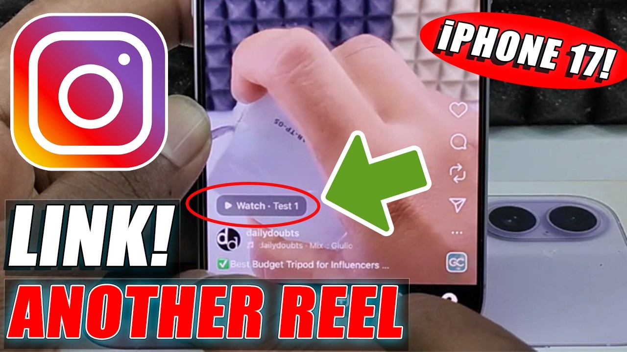 how to link a reel on instagram iphone 17?