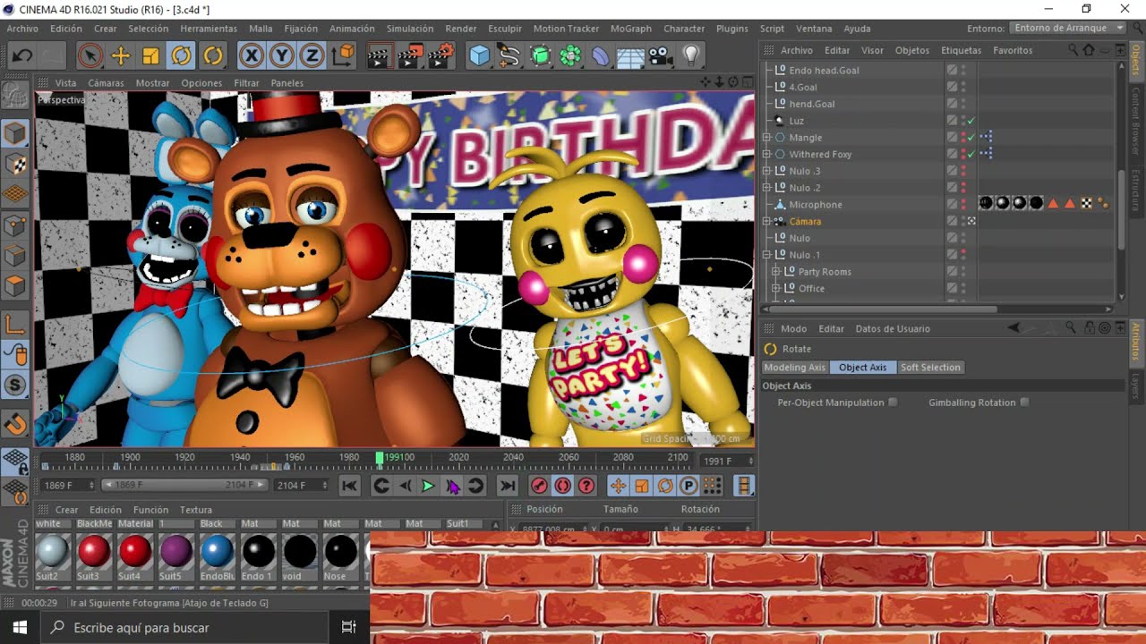 [C4D/FNAF2] Speed Animation of...