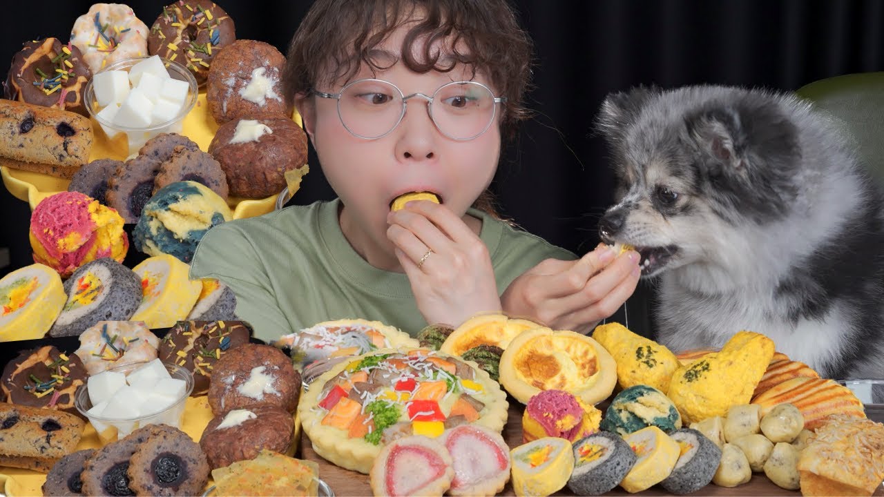 Домашняя закуска для щенка Mukbang eating show