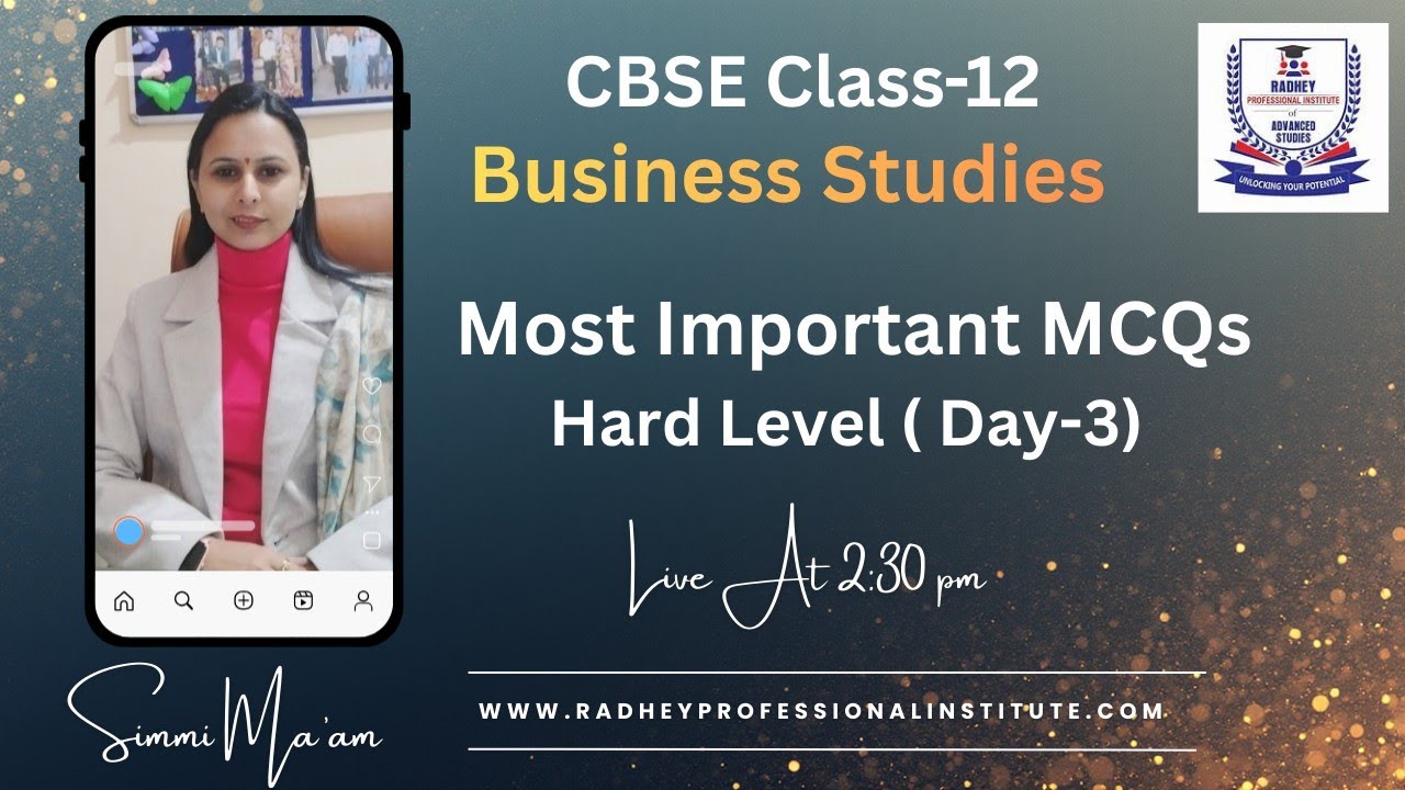 Most Important MCQs for Class-12 Business Studies