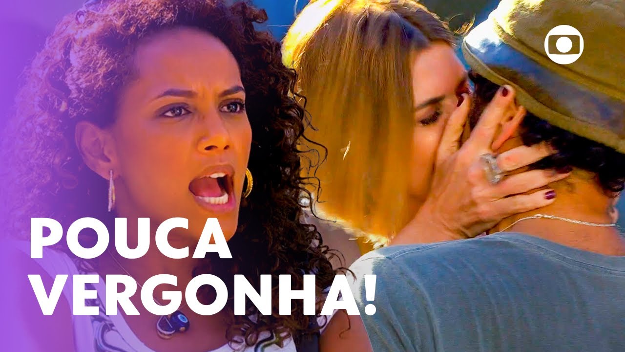 Penha pega Branca dando um beijo em Sandro e coloca ela pra correr! | Cheias de Charme | TV Globo