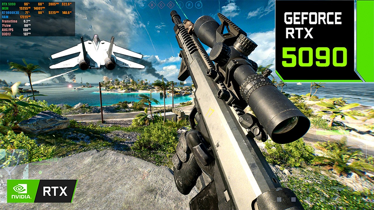 Battlefield 6 : RTX 5090 32GB + AMD Ryzen 7 9800X3D ( 4K Ultra Graphics / DLSS 4.5 ON )