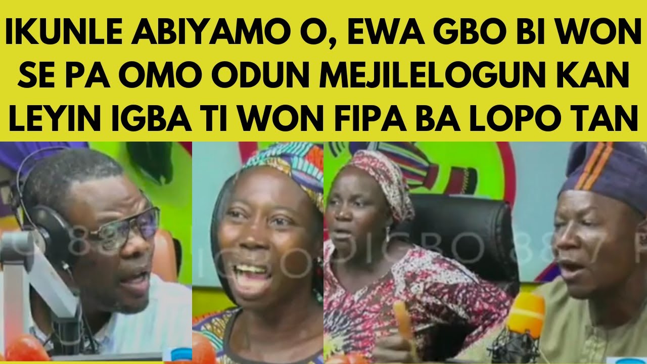 IKUNLE ABIYAMO OO, EWA GBO BI WON SE PA OMO ODUN MEJILELOGUN KAN LEYIN IGBA TI WON FIPA BA LOPO TAN.