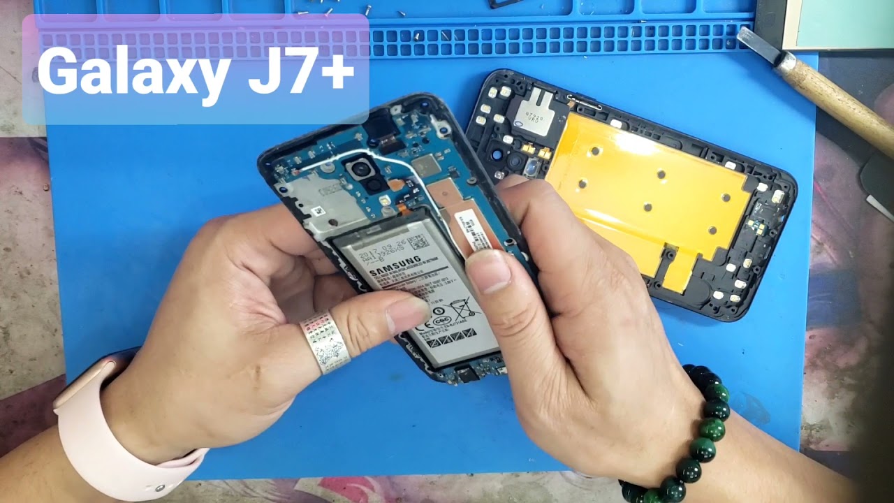 Replace battery samsung J7 Plus / Replace screen galaxy J7 + / Instructions to remove screen