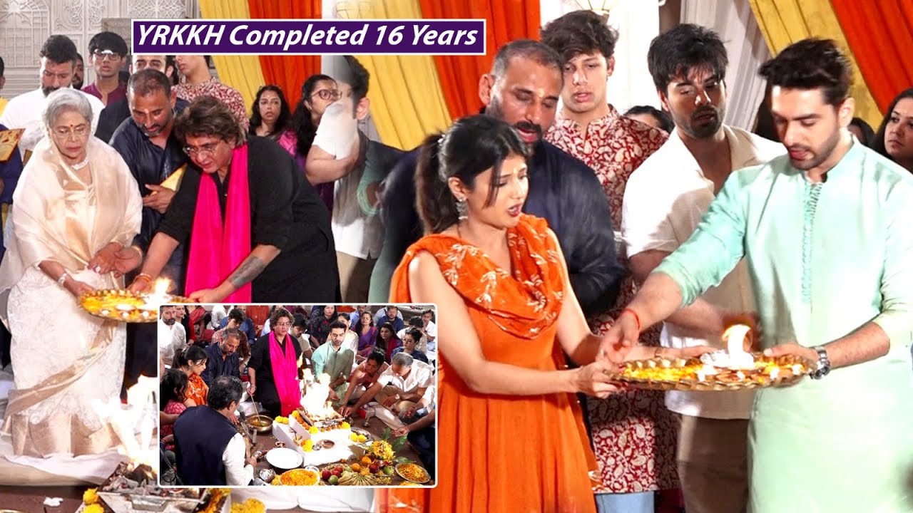 YRKKH Ke Set Par Rajan Shahi Ne Actors & Crew Members Ke Sath Set Per Ki Puja Archana