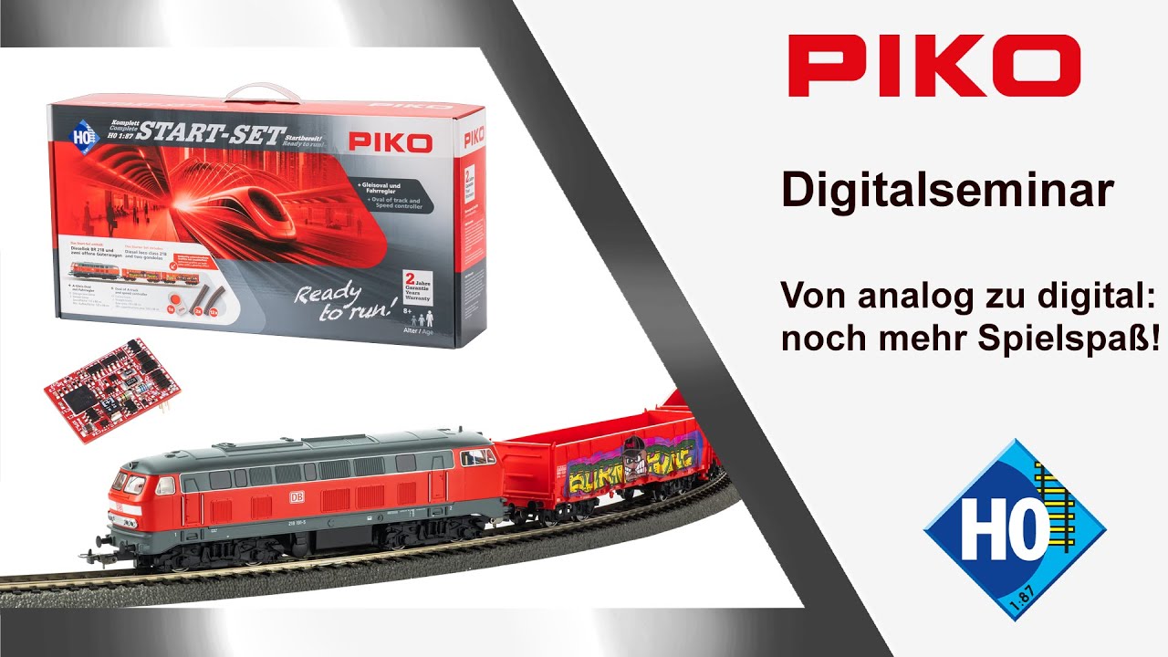 PIKO [D128] Digitalseminar PIKO H0 Start-Set kids digitalisieren #57032 Umbau von analog auf digital
