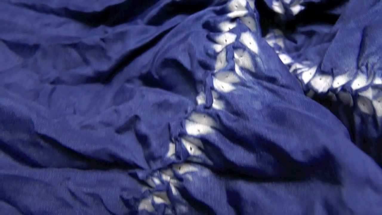 Indigo Shibori scarves and cloth