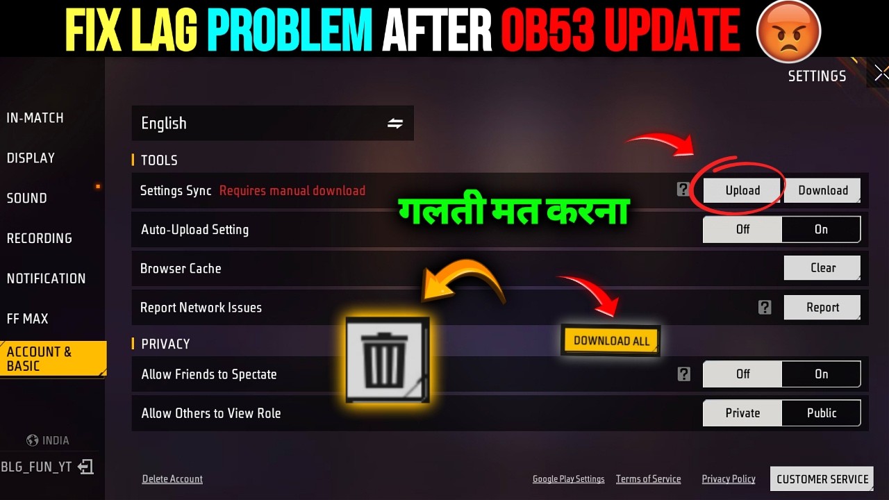 HOW TO FIX LAG PROBLEM AFTER UPDATE || FREE FIRE LAG PROBLEM AFTER UPDATE