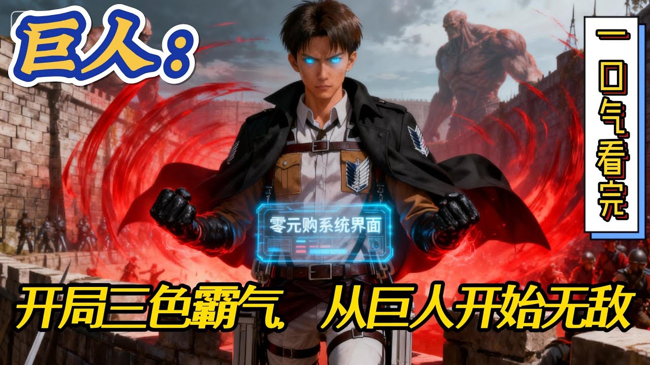 🔥完结！💥独家！《综漫：开局三色霸气，从巨人开始无敌》穿越巨人世界，身负零元购系统，开局三色霸气，从此开始无敌#玄幻#漫画解说 #龙珠#穿越#有声漫画#爽文#巨人