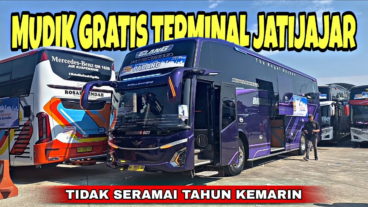 MUDIK GRATIS TERMINAL JATIJAJAR DEPOK‼️Banyak Bus Yang Kosong Tidak Seramai Tahun Lalu