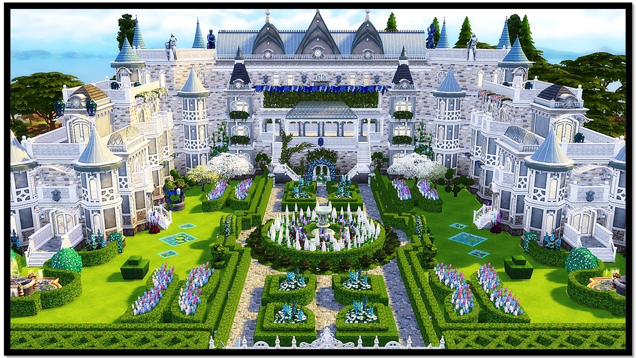 Castle with Topiary Garden | Sims 4 Speed Build | No CC