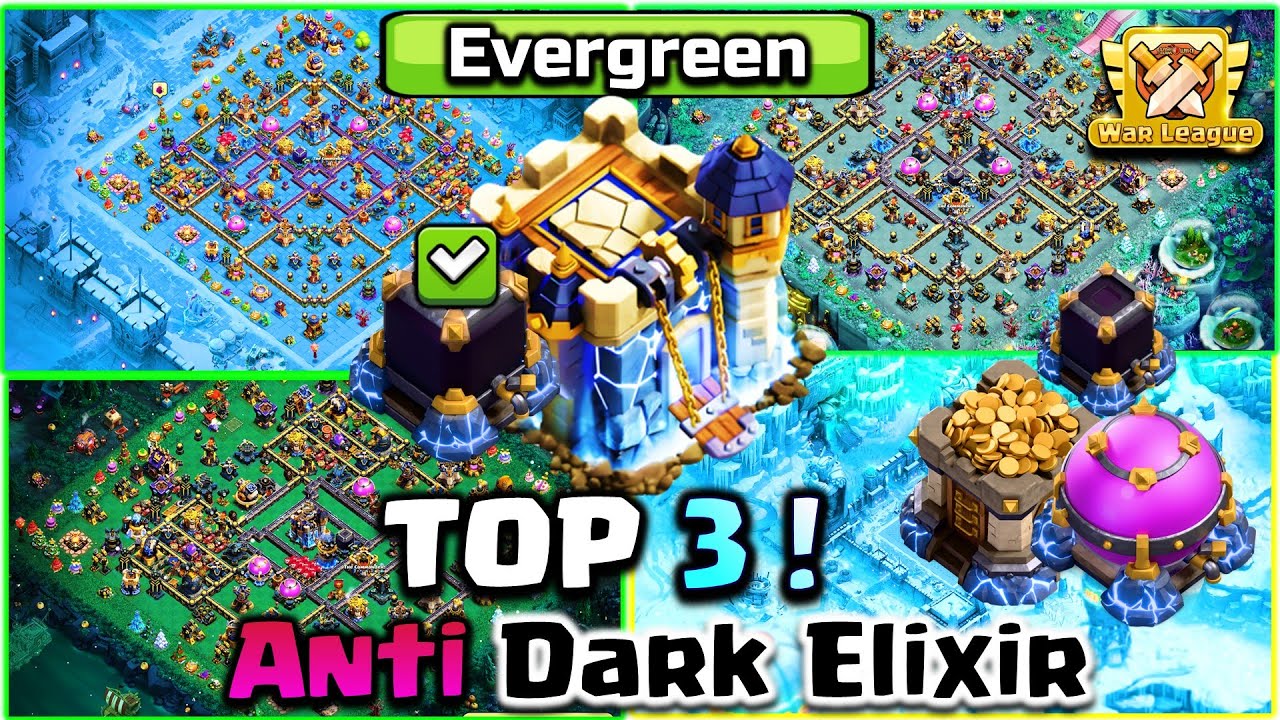 COC! TH18 FARMING BASE 2025 with COPY LINK + ANTI DARK ELIXIR, Gold and Elixir! TH18 Hybrid Base