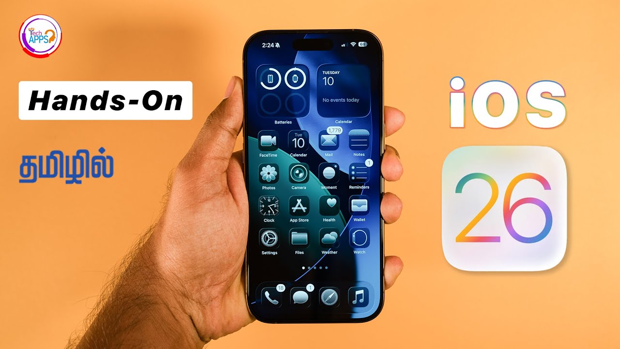 iOS 26 Hands-On 🔥 All New Features, Changes & Apple Intelligence Demo! @TechApps Tamil
