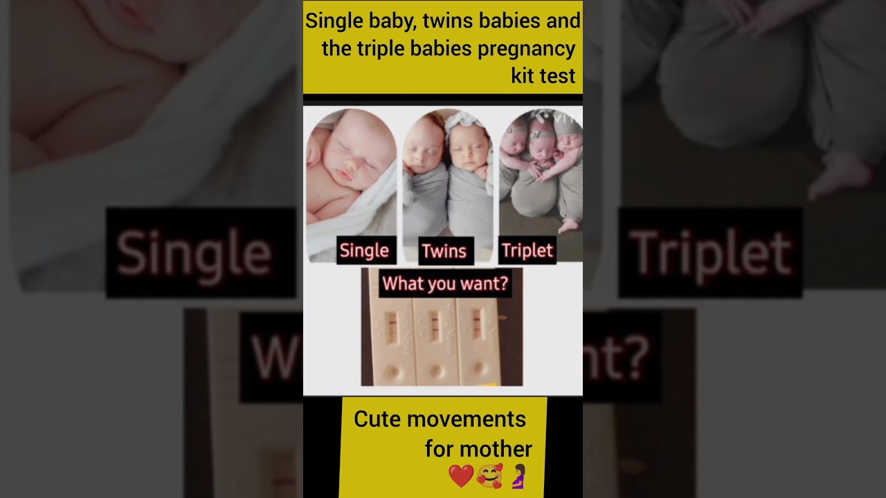pregnancy kit test for single baby, twins babies and triple babies 🥰&hearts;️#shorts #pregnancy #cutebaby
