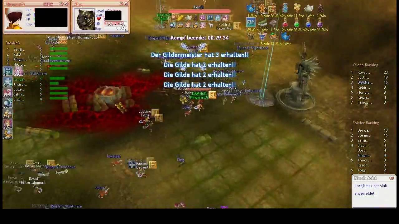 Flyff - Kingmast3r PoV at Guildwar 16.01.2010
