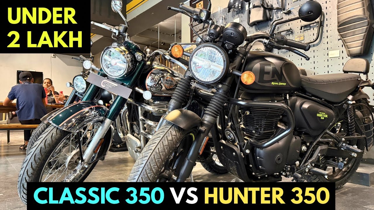 Royal Enfield Hunter 350 vs Classic 350-Updated Prices After GST Cut + Full Comparison 🏍️🔥