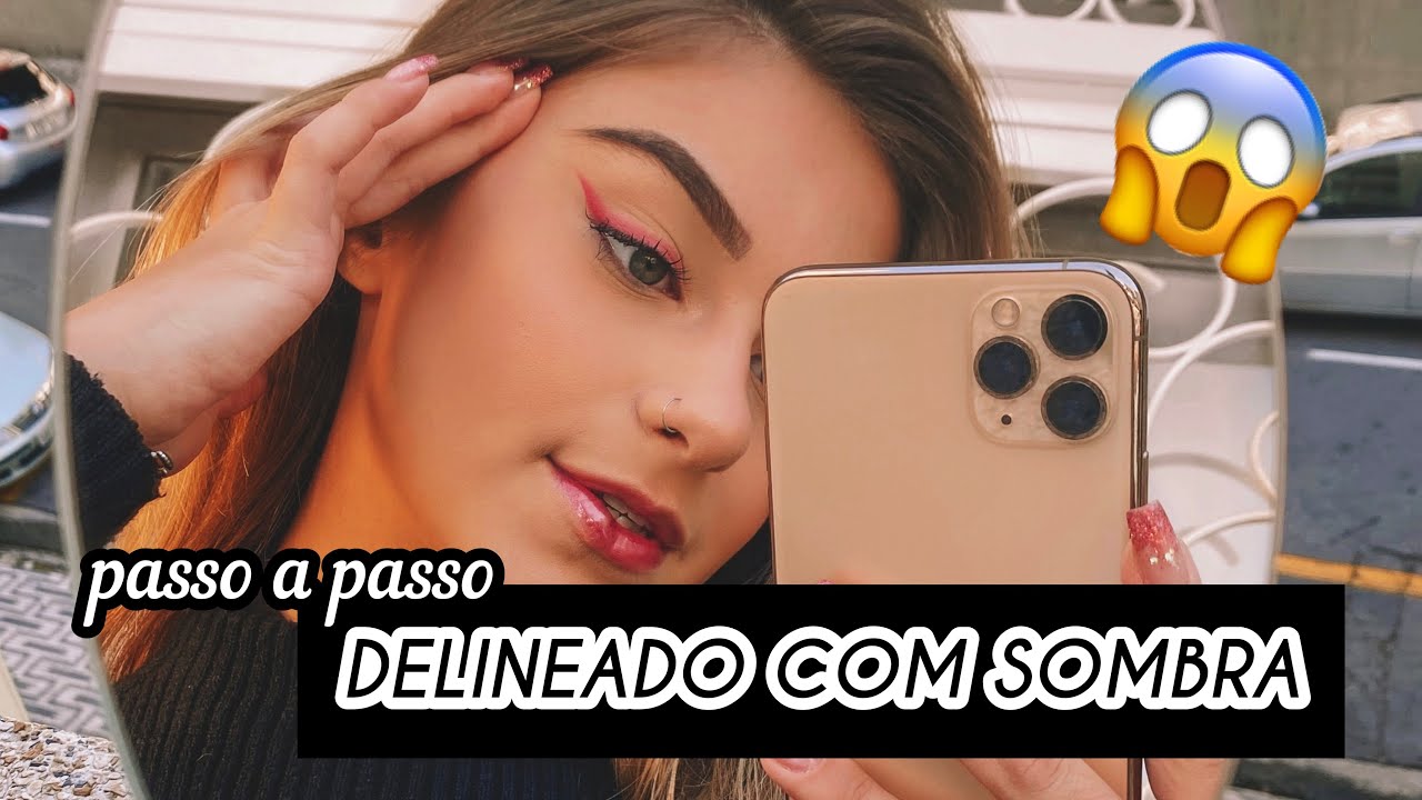 ENSINEI A FAZER DELINEADO COLORIDO COM SOMBRA!