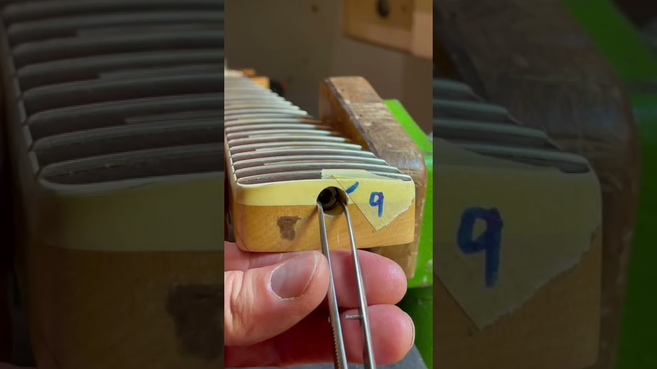 Vintage 1970 Fender Jazzbass Luthier Workshop Neck repair #shorts #asmr #fender #luthier #skills