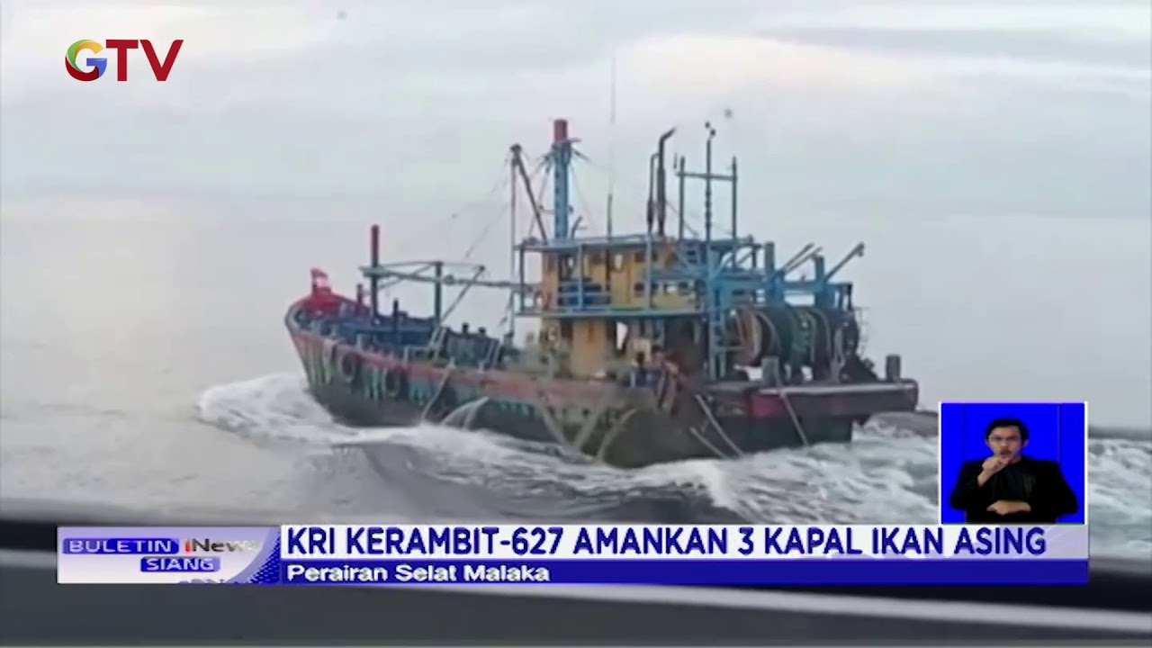 KRI Kerambit-627 Amankan 3 Kapal Asing di Perairan Selat Malaka - BIS 09/11