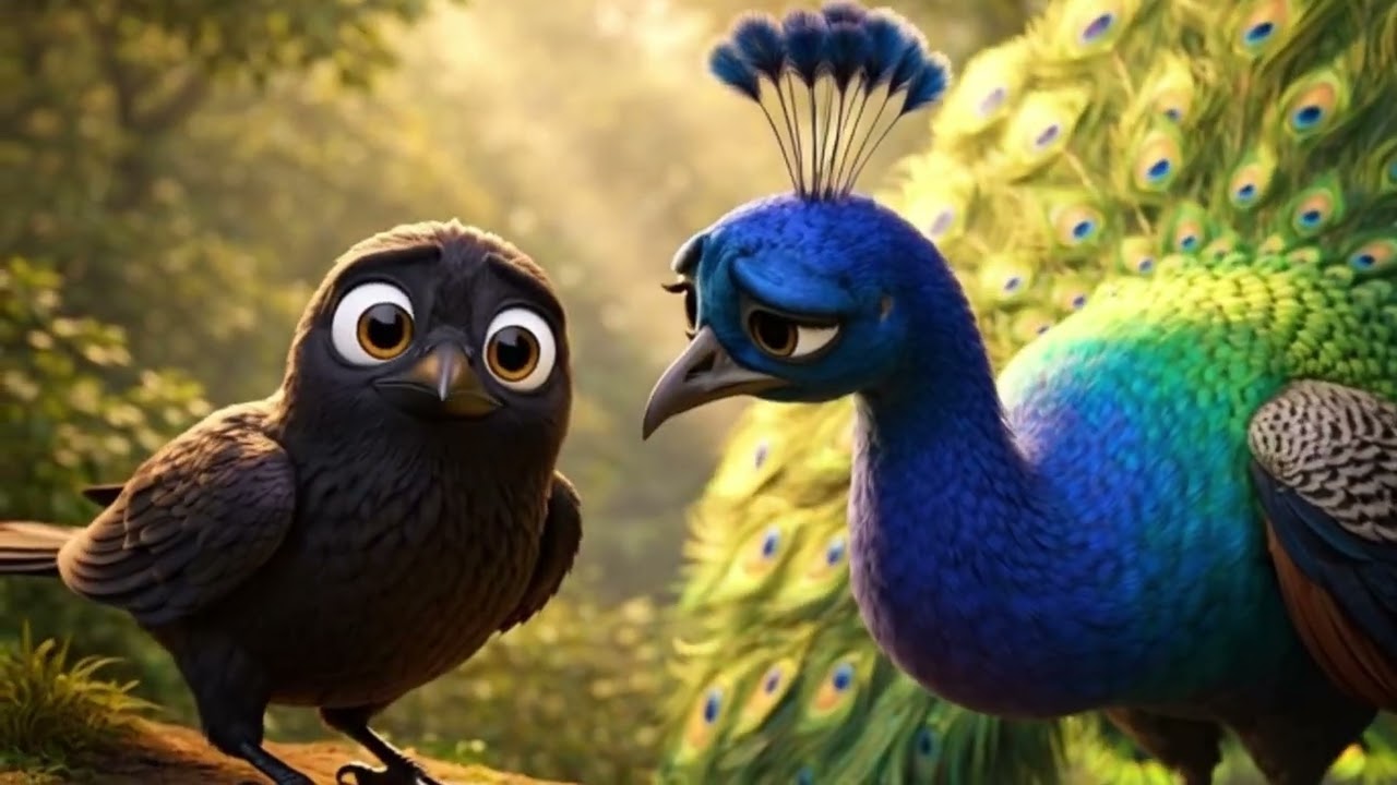 The Peacock and the Crow || மயில் மற்றும் காகம்