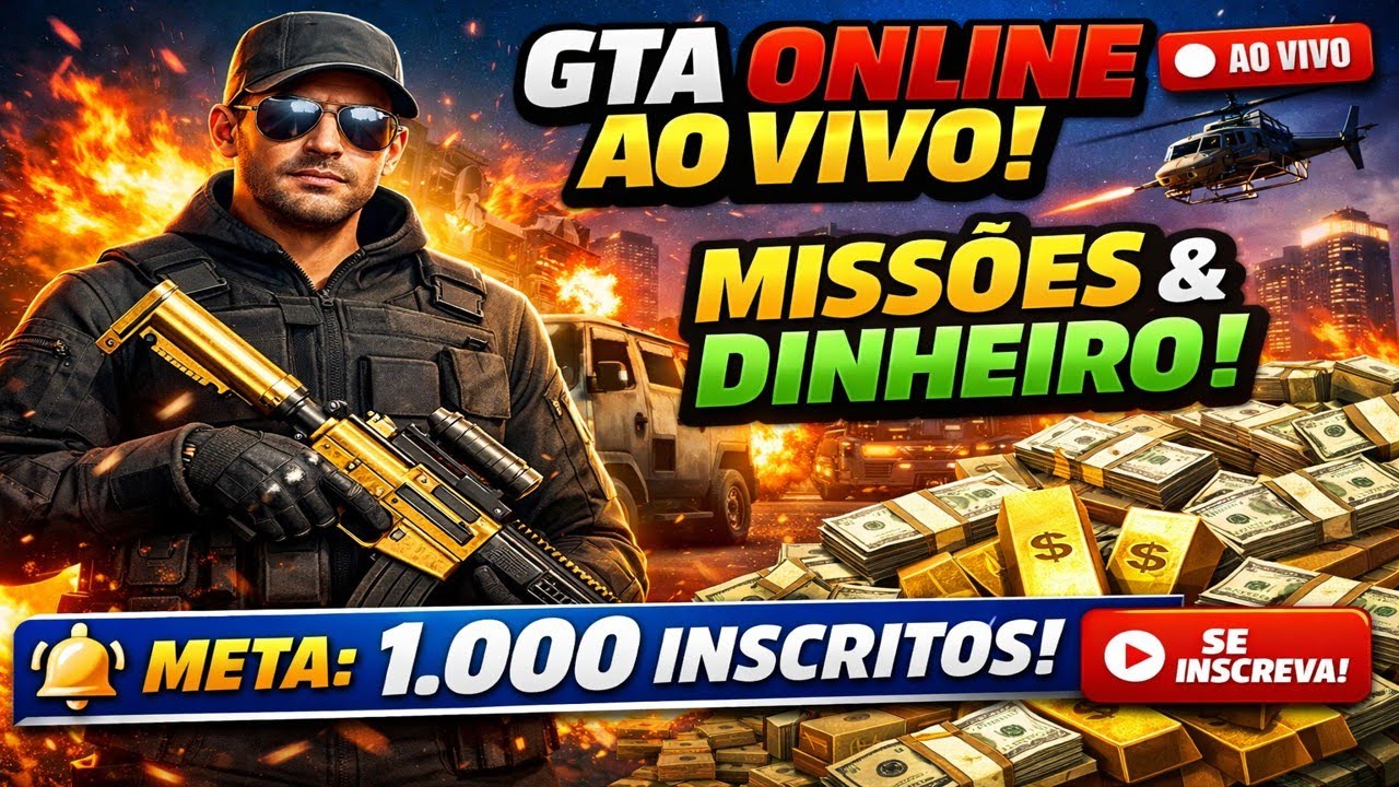 🔴 GTA ONLINE AO VIVO 💰 FAZENDO DINHEIRO RÁPIDO!
