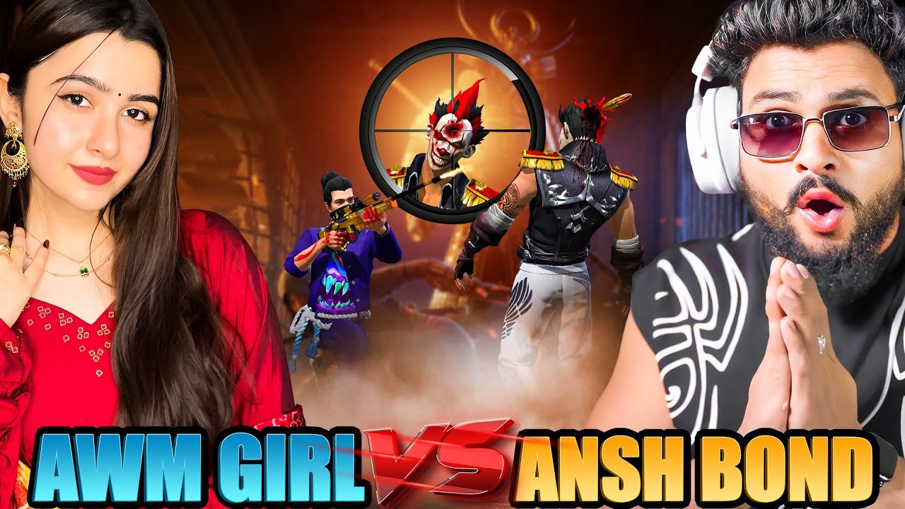 BIGGEST GIRL LIVE STEAMER VS AWM X ANSH BOND💀 V Badge Youtuber in BR Rank 😱 आजा 1 VS 50 में 😤